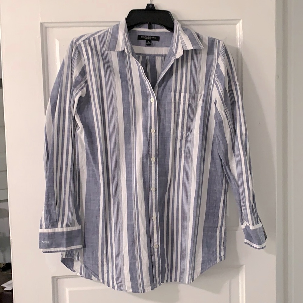 Banana Republic Striped Button Up